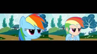 Rainbowlicious MLP vs MLH version [upl. by Dorice]