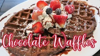 Chocolate Waffles From Scratch  Chef Lorious [upl. by Dnalloh]