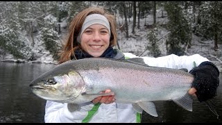 Winter Steelhead Fishing  Muskegon River Michigan [upl. by Christophe]