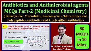 MCQs Antibiotics amp Antimicrobial agents Part2 Tetracycline Macrolides Polypeptides antibiotics [upl. by Lednyc]