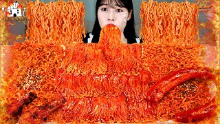 ASMR MUKBANG 직접 만든 불닭 버섯 양념치킨 소세지 먹방 amp 레시피 FRIED CHICKEN AND FIRE NOODLES EATING [upl. by Jolie]