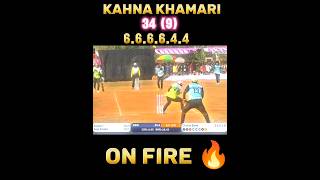 KAHNA KHAMARI BEST PLAYER🏏🔥 ON FIRE 🔥trendingshortsviralvideocricketlover [upl. by Esiuqcaj]