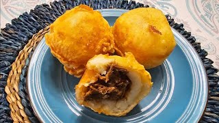 Rellenos de papas empanada y carne de res [upl. by Ayaet]