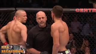 George St Pierre vs Nick Diaz Best Highlights [upl. by Siuol]