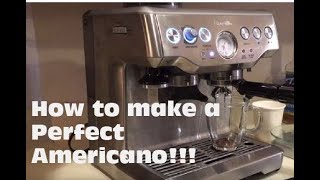 Making an Americano using breville barista express in 2019  3 [upl. by Dosh]