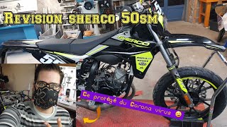 Révision sherco sm 50cc protection virus home made 🤣🤣🤣 [upl. by Daugherty460]