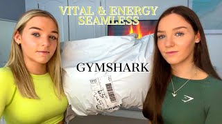 GYMSHARK NEW RELEASES TRY ON HAUL VITAL 20 VITAL SEAMLESS AND ENERGY SEAMLESS [upl. by Ettennyl]