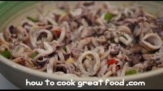 Paano magluto Kinilaw na Pusit recipe  Squid Salad Pinoy Style Filipino Cooking [upl. by Arrotal92]