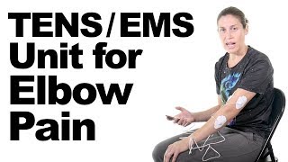 How to use a TENS  EMS Unit for Tennis Elbow amp Golfers Elbow Pain Relief  Ask Doctor Jo [upl. by Dhumma]