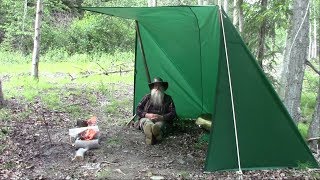 Awesome Easy Shelter Using Standard Square Tarp [upl. by Luciano]