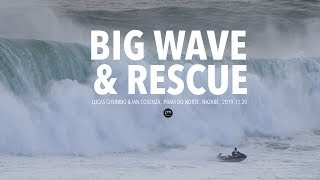 An Incredible Rescue  Raw Footage  Nazaré Portugal  20191120 Surf Big Waves 4K [upl. by Machos]