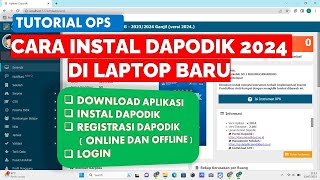 CARA INSTAL DAPODIK DI LAPTOP BARU [upl. by Fernandina354]