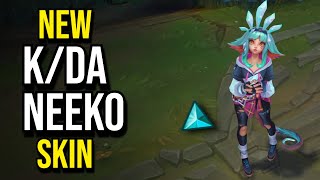 NEW KDA Neeko Skin in League of Legends Spotlight and Highlights  Custom Skins [upl. by Arahs]