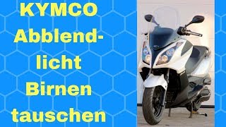 Kymco Downtown Birne wechseln Anleitung Osram Cool Blue Test [upl. by Virg]