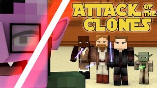 Minecraft Parody  STAR WARS ATTACK OF THE CLONES  Minecraft Animation [upl. by Eldnik390]