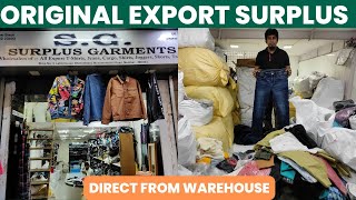 Cheapest Export Surplus Wholesaler  Cheapest branded clothes in mumbai  Export surplus [upl. by Notreve]