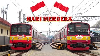 Kompilasi Kereta Api KRL  HARI MERDEKA 17 AGUSTUS 1945 🇮🇩 [upl. by Perrins912]