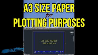 AutoCAD PLOTTING in A3 SIZE PAPER [upl. by Aeneg]