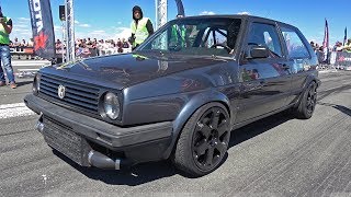 1000HP Volkswagen GOLF 2 VR6 Turbo AWD 0309 KMH [upl. by Alled]