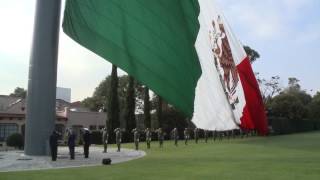 Participan autoridades educativas en ceremonia de izamiento de bandera en Campo Marte [upl. by Suzie946]