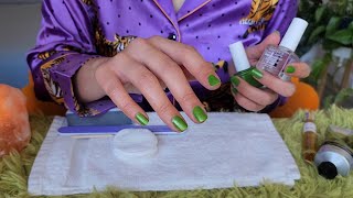 ASMR Soft Spoken Soothing Nail Care 💜💅 natural nail care routine pampering doing my nails [upl. by Artep]