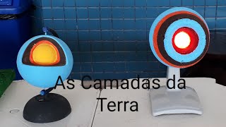 MAQUETE AS CAMADAS DA TERRA FEITA COM ISOPOR [upl. by Cressy102]