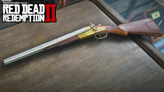 RED DEAD REDEMPTION 2  DOUBLEBARRELED SHOTGUN Weapons Customization amp Showcase [upl. by Disini]