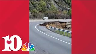 Video shows extent of damage on I40 after it was partly washed away in NC in the mountains [upl. by Otto]