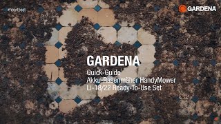 GARDENA AkkuRasenmäher HandyMower  Kurzanleitung [upl. by Dash]