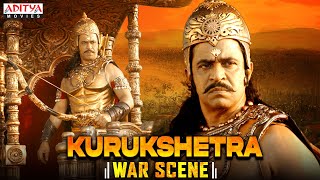 Karna Arjun Sarja War Scene KURUKSHETRA Hindi Dubbed Movie  Arjuna Sonu Sood [upl. by Ursa190]