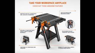 WORX Pegasus folding work table and sawhorse [upl. by Leumel]