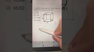 Digital SAT Math Hack Find a Cubes Volume [upl. by Attiuqram12]