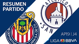 Resumen y Goles  Guadalajara vs Atlético San Luis  Liga BBVA MX  Apertura 2019  Jornada 4 [upl. by Horgan]