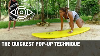 Surf Insight  The Quickest Pop Up Technique [upl. by Anilys]