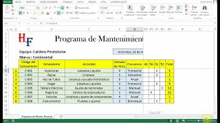 Programa de Mantenimiento Preventivo con Excel  Plantilla [upl. by Bivins241]