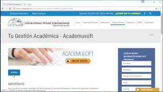 Tutorial para ingresar a Academusoft Uvirtual [upl. by Namolos]