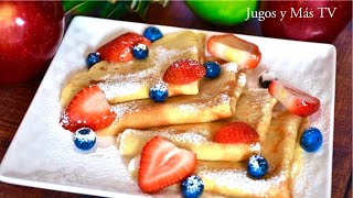 Cómo hacer unos deliciosos crepes para desayunar con pocos ingredientes [upl. by Eibocaj]