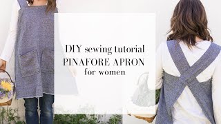 Cross Back Apron Tutorial [upl. by Erbma]