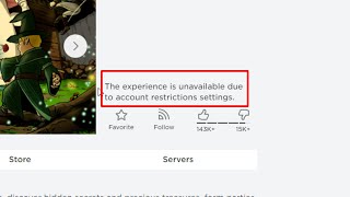 Fix Roblox  The Experience Is Unavailable Due To Account Restrictions Settings  Windows 10 [upl. by Pip45]