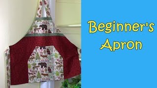 Beginners Apron Pattern  very detailed instructions [upl. by Henigman602]