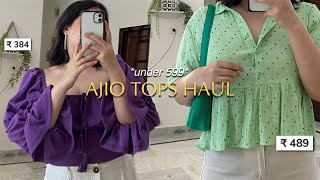 What I Ordered VS How I Styled It AJIO TOPS EDITION• under 599 Ajio Tops haul [upl. by Shelley535]