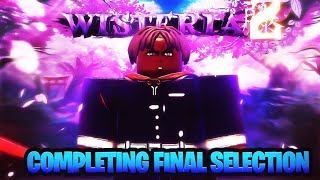 Wisteria 2  Completing The HARDEST FINAL SELECTION In Roblox Demon Slayer  Day 2 [upl. by Minardi]