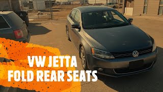 Volkswagen Jetta  HOW TO FOLD REAR SEATS 20112018 [upl. by Aldus]