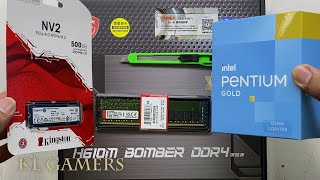 intel Pentium GOLD G7400 msi H610M BOMBER DDR4 Kingston NV2 SSD Office Desktop Computer Build [upl. by Shandie789]