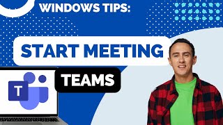 How to Start Meeting on Microsoft Teams for Windows 2024 [upl. by Ihsir]