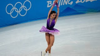 Kamila Valieva completes successful quad jump at Winter Olympics in Beijing [upl. by Yleme]