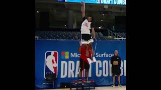 Keon Johnson set a new NBA combine record with a 48 inch max vertical jump [upl. by Dyol]