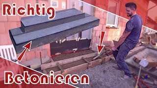 Richtig Betonieren │ Anleitung │ Beton mischen │ Treppe schalen │ Podest [upl. by Kotta]