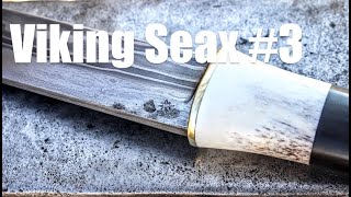 Finishing The Viking Seax Forged Wrought Iron Anchor Chain And Damascus Steel Blade [upl. by Hausner]