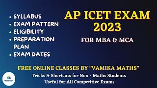 AP ICET 2023 for MCA amp MBA  Exam Dates Syllabus Exam Pattern amp Preparation Plan icet mba mca [upl. by Conrad]